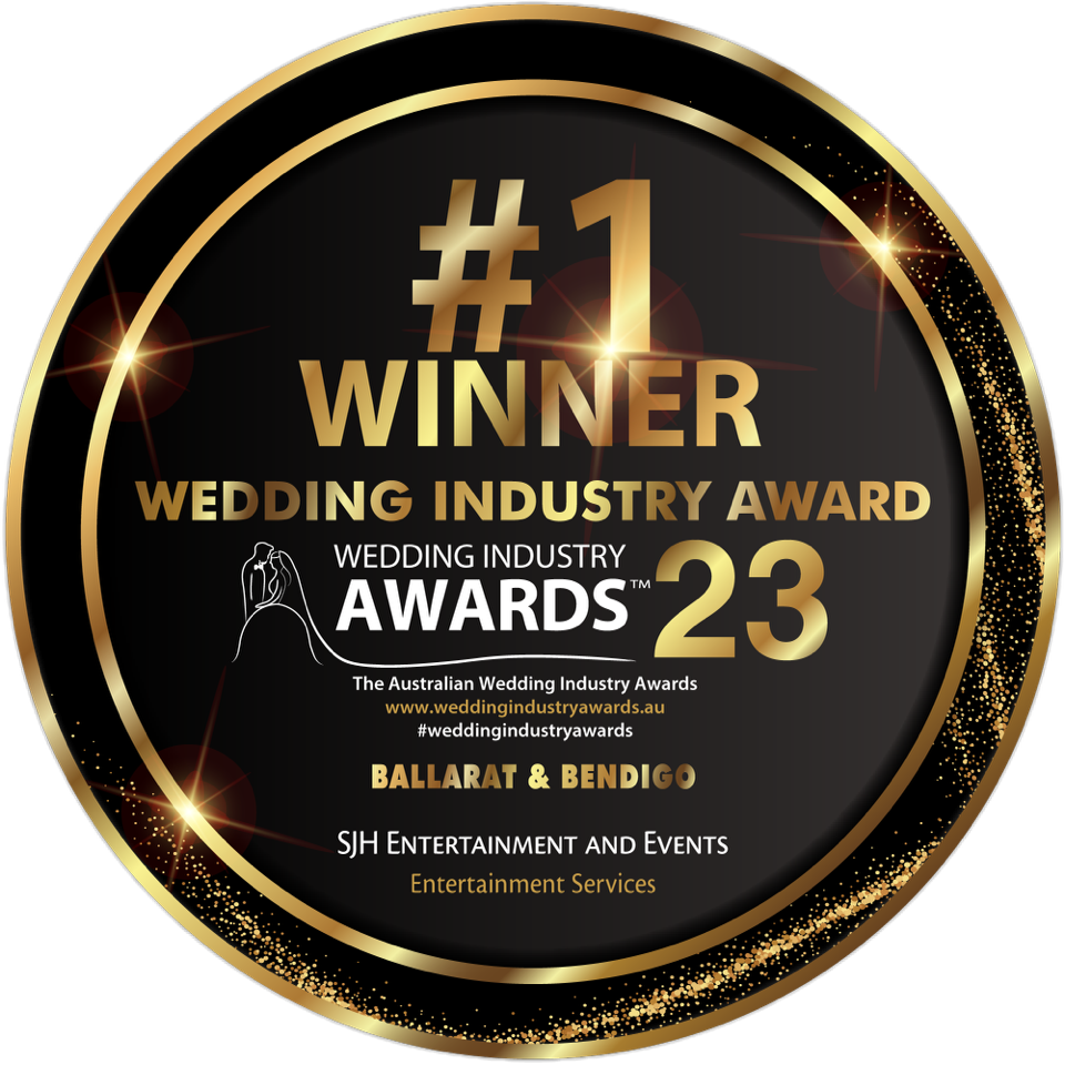 We've won the Ballarat & Bendigo 2023 Wedding Industry Award in the Entertainment Services category!